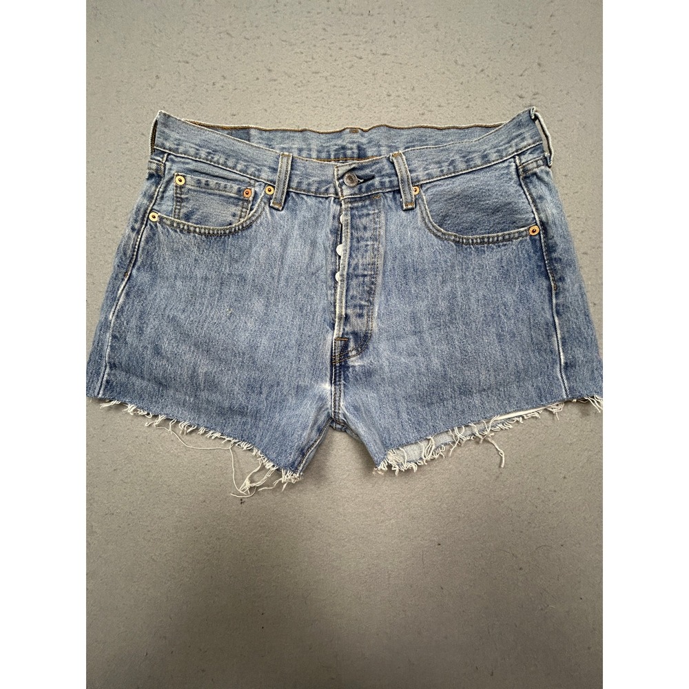 Levi's 501 Shorts Denim Light Wash W34 Mens